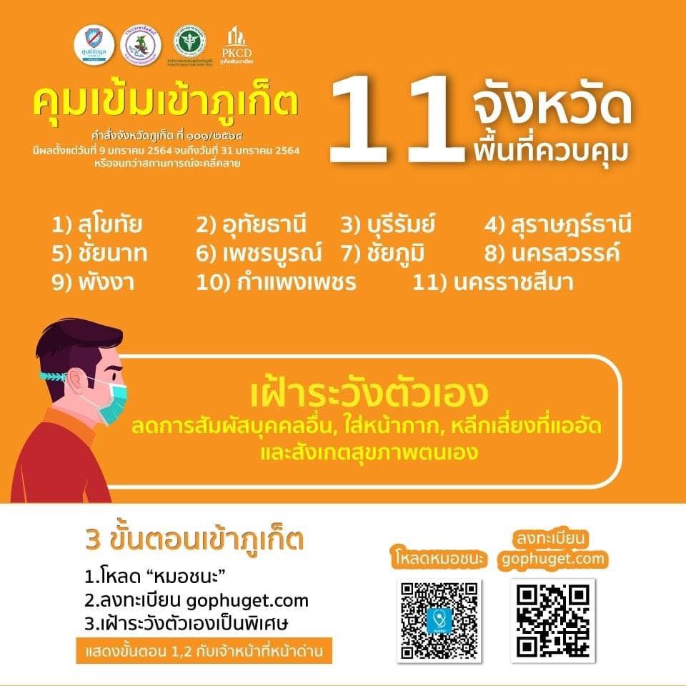 สรุปคำสั่งจังหวัดภูเก็ต ที่ 101/2564 ลงวันที่ 9 มกราคม 2564