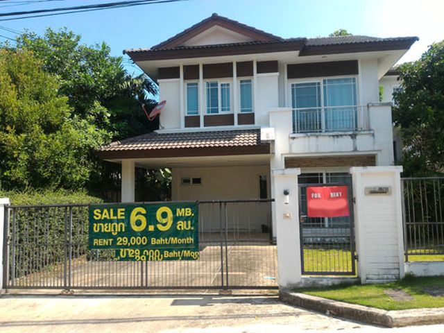 6A90488 ให้เช่าบ้านเดี่ยวสองชั้น 3 ห้องนอน 3 ห้องน้ำ พื้นที่ 76 ตรว.