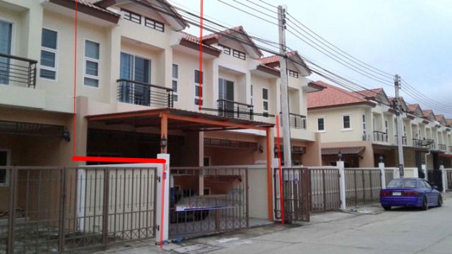 6A120374 ให้เช่าทาวน์เฮาส์ 2 ชั้น 3 ห้องนอน 2 ห้องน้ำ ราคาเช่าเดือนละ 10,000 บาท