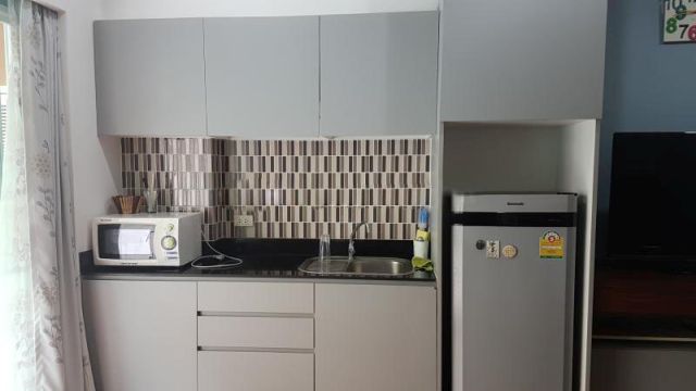 6A100852 ให้เช่าคอนโดบรรยากาศร่มรื่น เงียบสงบ ระเบียงหลังห้องเป็นวิวภูเขา.