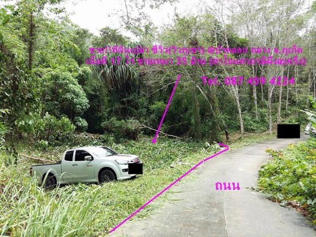 ขาย 30 ล้าน ที่ดินเปล่า 17 ไร่ ซีวิว วิวภูเขา ป่าคลอก ภูเก็ต 087 459 4224