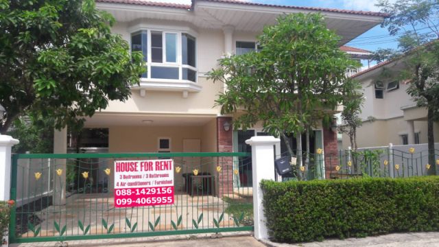 6A120422 ให้เช่าบ้านเดี่ยว 2 ชั้น 3 ห้องนอน 2 ห้องน้้ำ เดือนละ 23,000 บ.