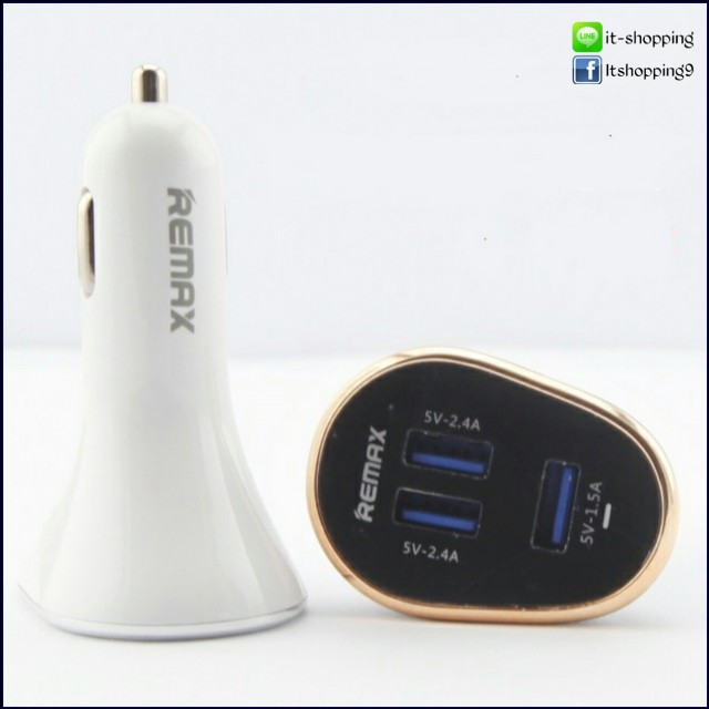 ที่ชาร์ตแบตในรถ ชาร์จได้ 3 เครื่องพร้อมกัน