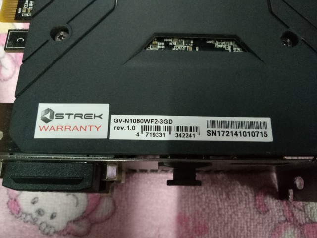 ขายการ์ดจอ gigabyte gtx 1060 3gb. ราคาตัวละ 3,500 บาท ครับ มีอยู่ 6 ตัว