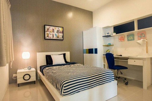 MT-0103 -บ้านแฝดชั้นเดียวในโครงการให้เช่า มี 2 ห้องนอน 2 ห้องน้ำ 1 ห้องครัว