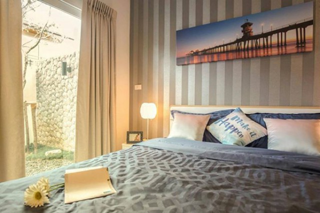 MT-0103 -บ้านแฝดชั้นเดียวในโครงการให้เช่า มี 2 ห้องนอน 2 ห้องน้ำ 1 ห้องครัว