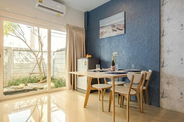 MT-0103 -บ้านแฝดชั้นเดียวในโครงการให้เช่า มี 2 ห้องนอน 2 ห้องน้ำ 1 ห้องครัว