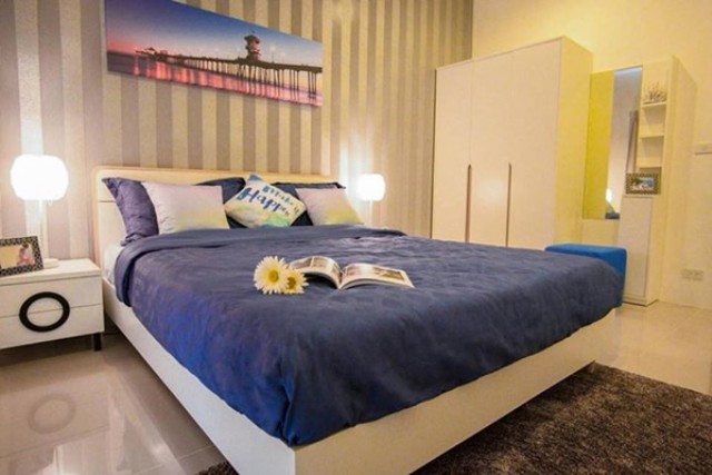 MT-0103 -บ้านแฝดชั้นเดียวในโครงการให้เช่า มี 2 ห้องนอน 2 ห้องน้ำ 1 ห้องครัว