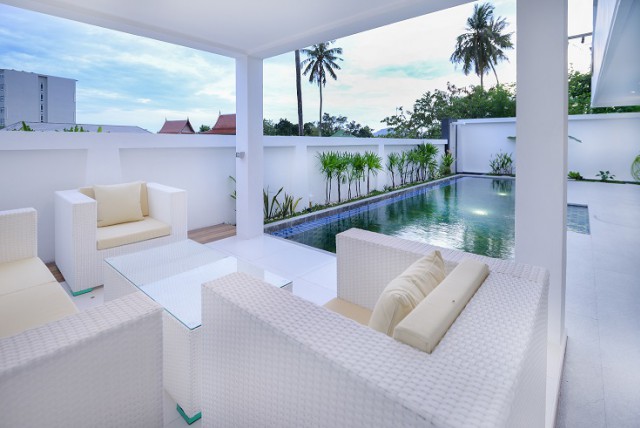 6A80476 ให้เช่าบ้าน Pool Villa สองชั้น 3 ห้องนอน 3 ห้องน้ำ พื้นที่ 80 ตรว.