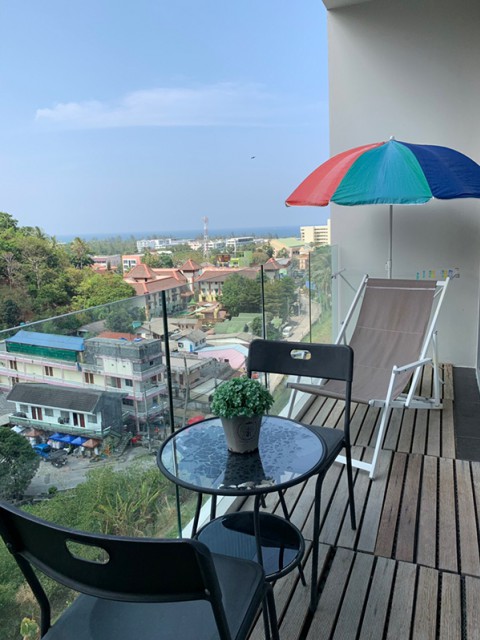 6A70106 ให้เช่าคอนโดย่านเศรษฐกิจ วิวภูเขา ทะเล พื้นที่ 44.74 ตรม.