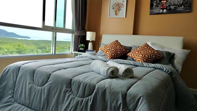 6A101334 ให้เช่าคอนโดย่านเศรษฐกิจ วิวภูเขา ทะเล พื้นที่ 30ตรม.