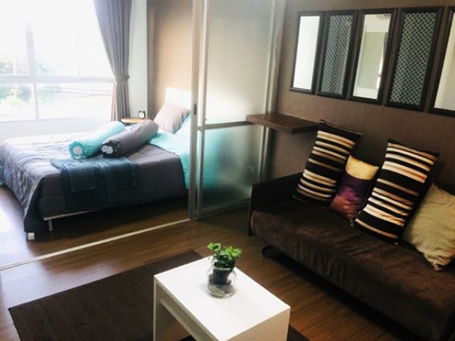 6A111810 ให้เช่าคอนโดย่านเศรษฐกิจ วิวป่า เมือง พื้นที่ 30 ตรม.