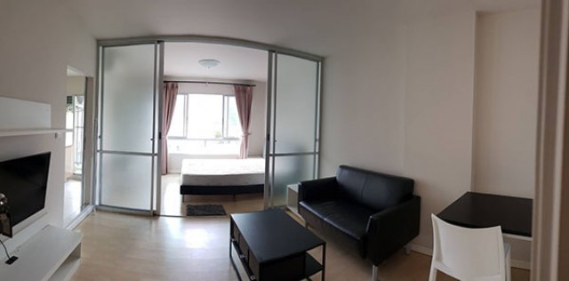 6A111818 ให้เช่าคอนโดย่านเศรษฐกิจ วิวสระผม พื้นที่ 30 ตรม. เฟอร์นิเจอร์ครบครัน