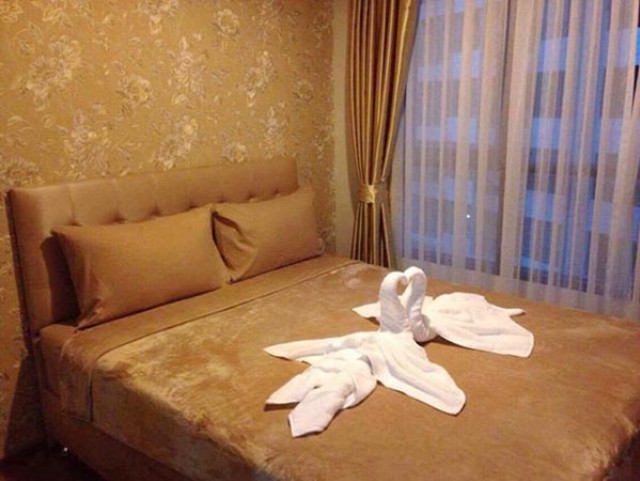 6A101337 ให้เช่าคอนโดย่านเศรษฐกิจ วิวส่วนกลางเห็นสวน สระน้ำ พื้นที่ 30.65 ตรม.