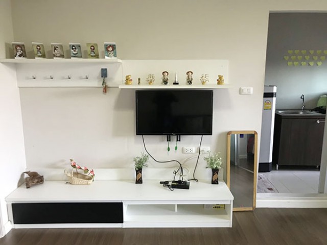 6A111827 ให้เช่าคอนโดย่านเศรษฐกิจ วิวสวน พื้นที่ 30 ตรม. เฟอร์นิเจอร์ครบครัน