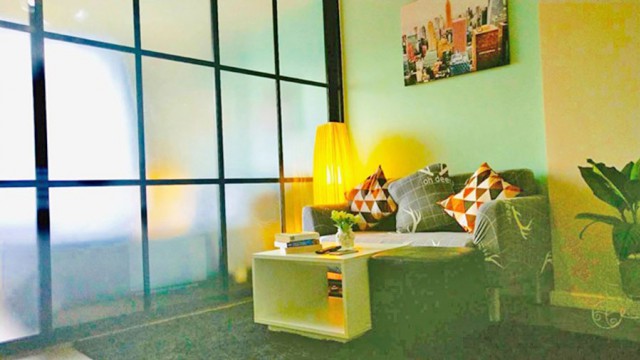 6A111838 ให้เช่าคอนโดย่านเศรษฐกิจ วิวเมือง พื้นที่30ตรม. เฟอร์นิเจอร์ครบครัน