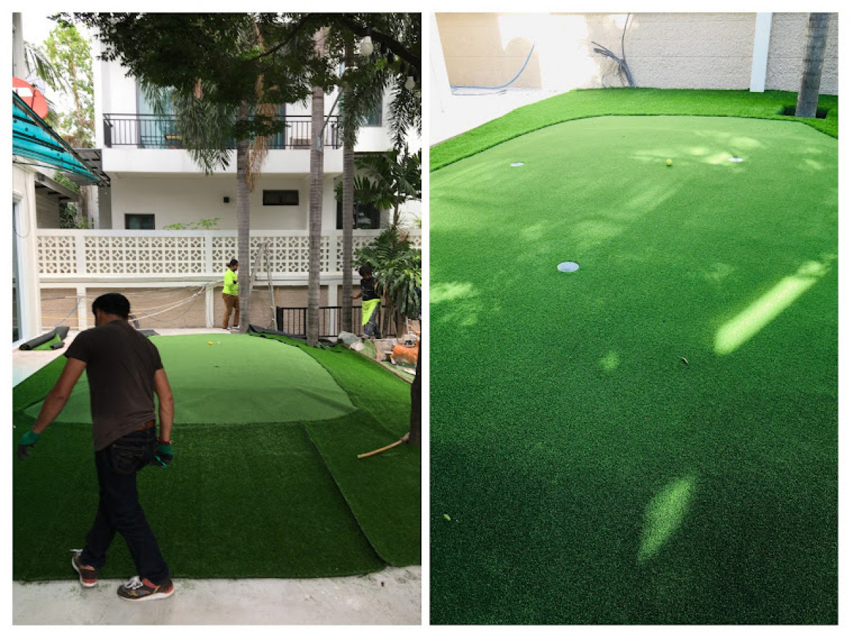 หญ้าเทียม ทีมช่างปูหญ้าเทียม 0813735190 ทีมช่างปูกระเบื้องยางคลิกล๊อก