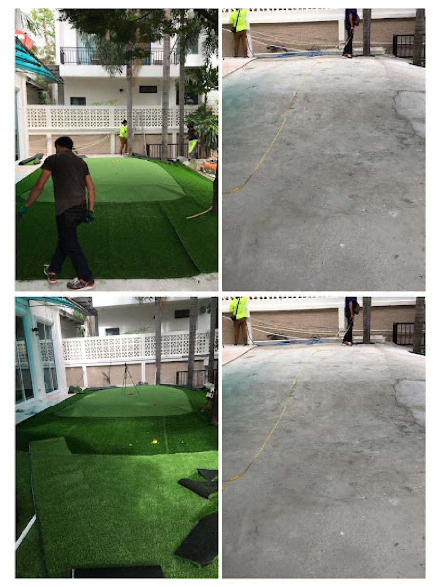 หญ้าเทียม ทีมช่างปูหญ้าเทียม 0813735190 ทีมช่างปูกระเบื้องยางคลิกล๊อก