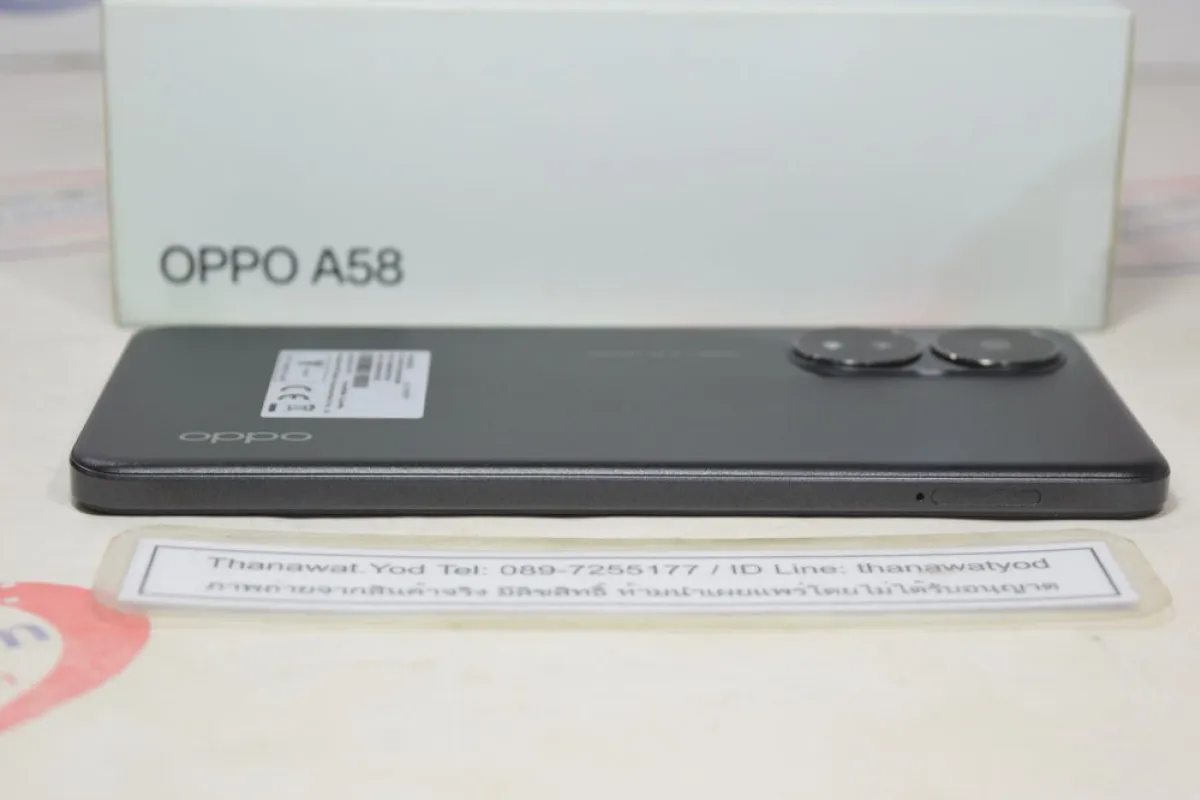 Oppo A58 Glowing Black สเปคแรง RAM 6 ROM128 สภาพ 99% ครบกล่อง ปกศ.ถึงสิ้นปี 67