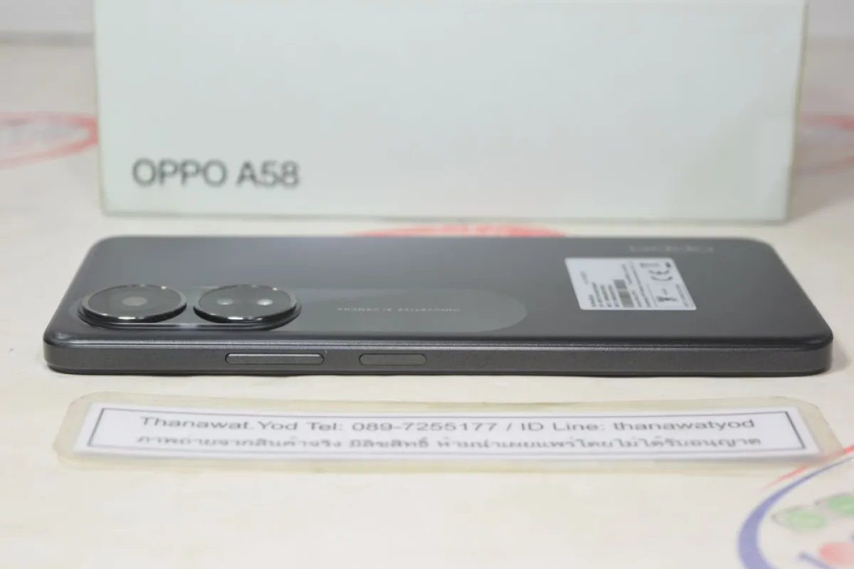 Oppo A58 Glowing Black สเปคแรง RAM 6 ROM128 สภาพ 99% ครบกล่อง ปกศ.ถึงสิ้นปี 67